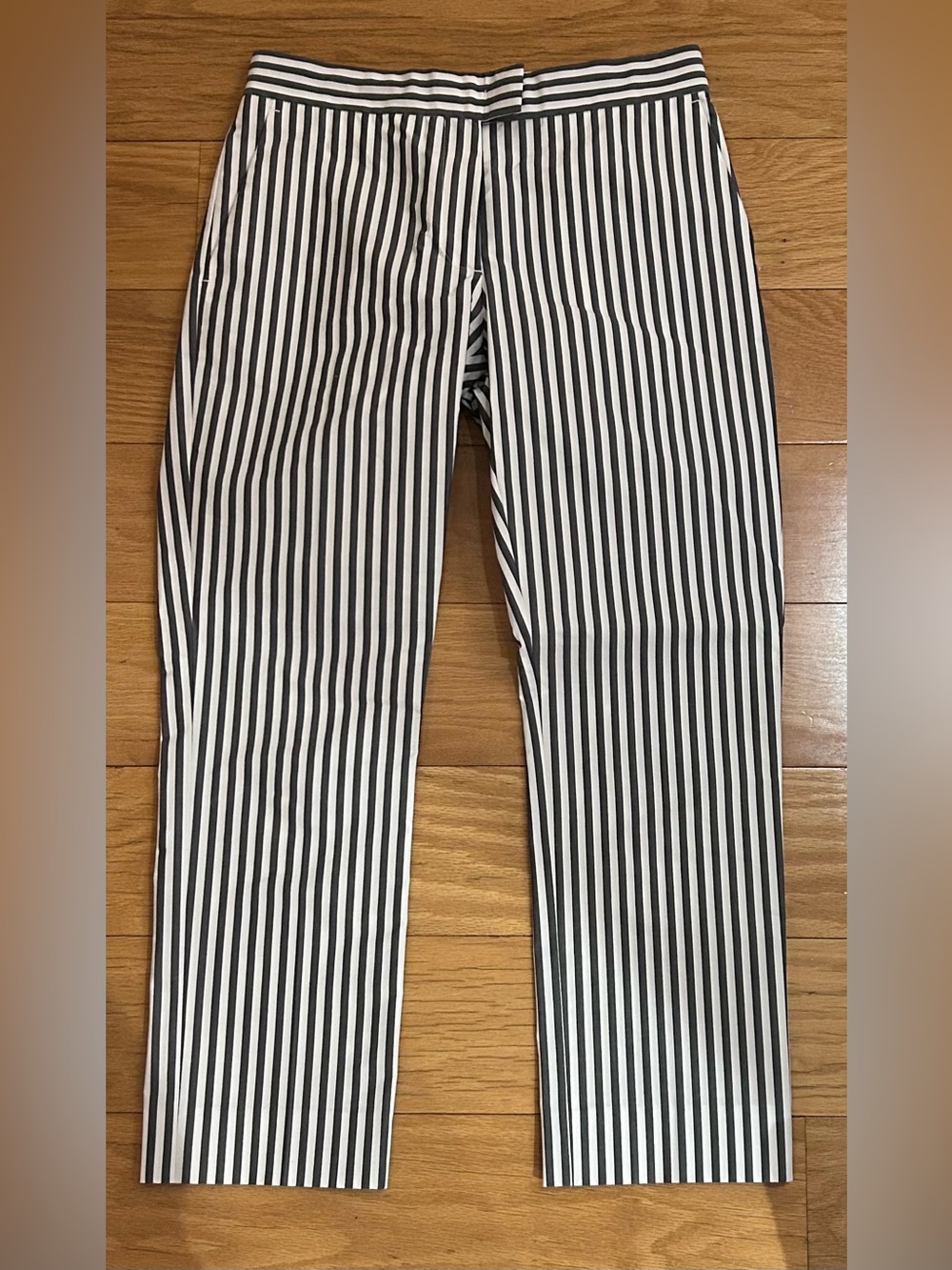 PS Paul Smith Black White Stripe Straight Leg Dress Pants EU 38